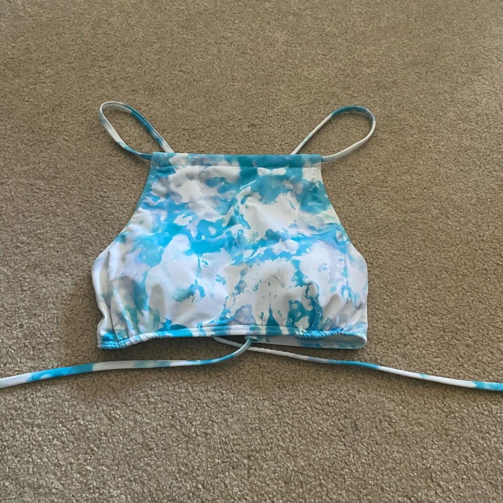 Small Blue Tie Dye swim top
